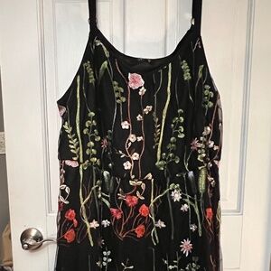 Floral black dress